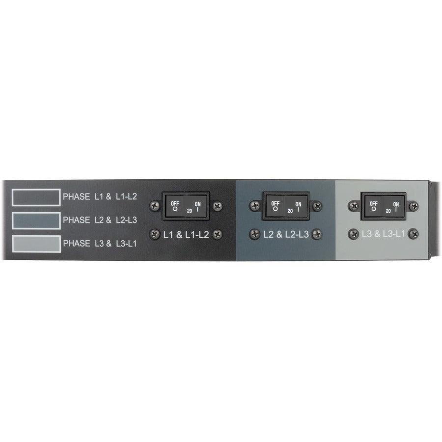 Tripp Lite 8.6Kw 208/120V Three-Phase Basic Pdu - 48 Outlets (36 C13, 6 C19, 6 5-15/20R), L21-30P Input, 6 Ft. Cord, 70 In. 0U Rack
