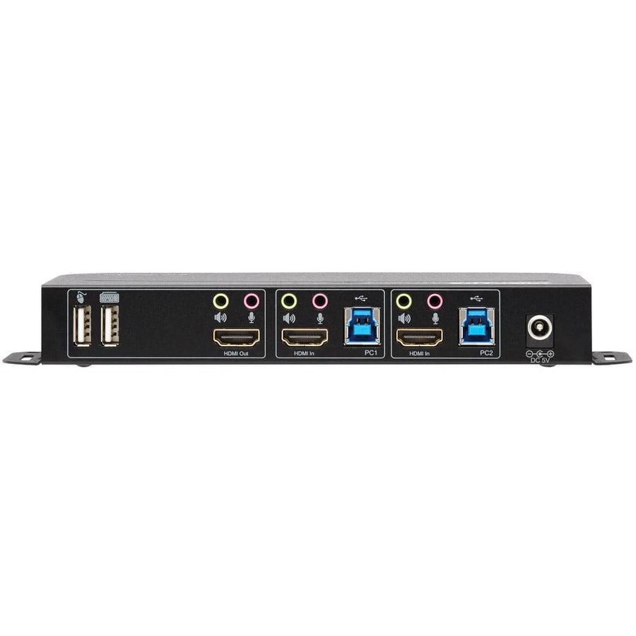 Tripp Lite B005-Hua2-K 2-Port Hdmi/Usb Kvm Switch - 4K 60 Hz, Hdr, Hdcp 2.2, Ir, Usb Sharing, Usb 3.0 Cables