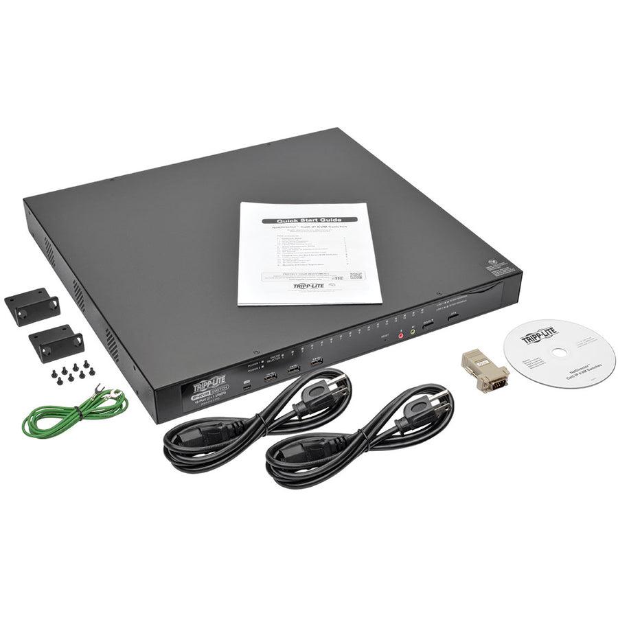 Tripp Lite B064-016-02-Ipg Netdirector 16-Port Cat5 Kvm Over Ip Switch - Virtual Media, 2 Remote + 1 Local User, 1U Rack-Mount, Taa