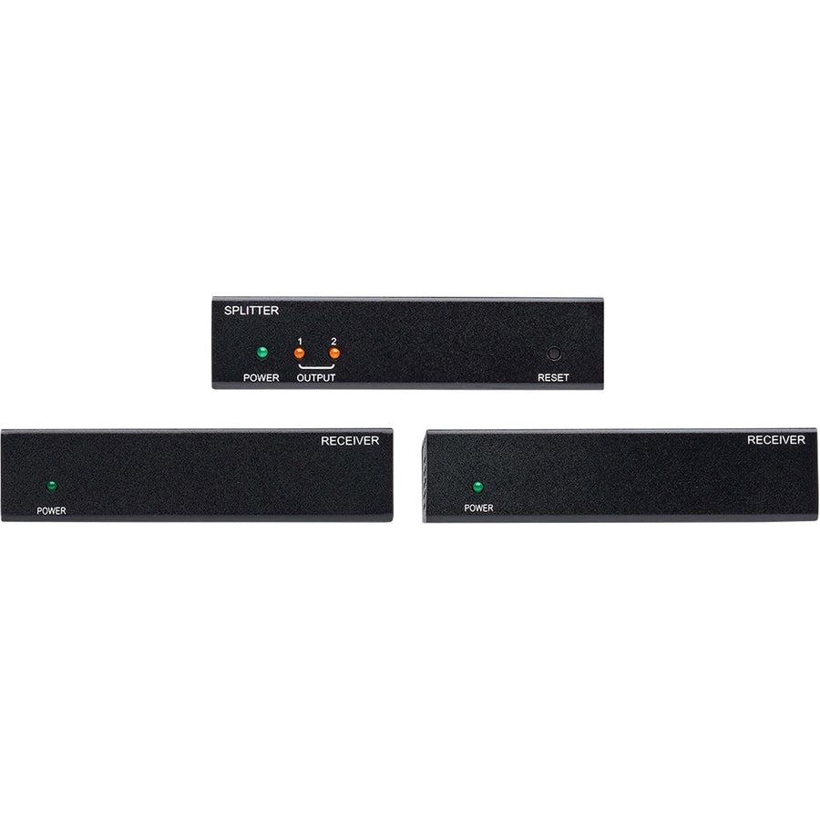 Tripp Lite B127-002-D2H 2-Port Displayport To Hdmi Over Cat6 Splitter/Extender Kit, Transmitter/Dual Receivers, 4K 60 Hz, Poc, 125 Ft., Taa
