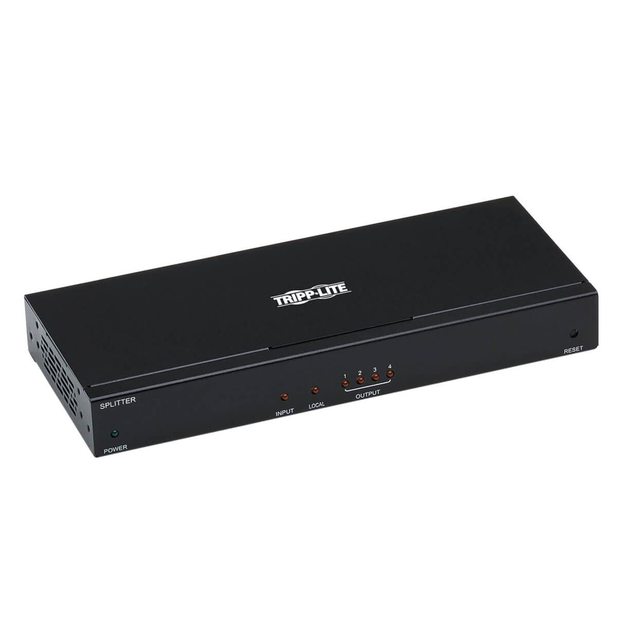 Tripp Lite B127-004-H 4-Port Hdmi Over Cat6 Splitter/Extender, Transmitter For Video/Audio, 4K 60 Hz, Poc, Hdr, 125 Ft., Taa