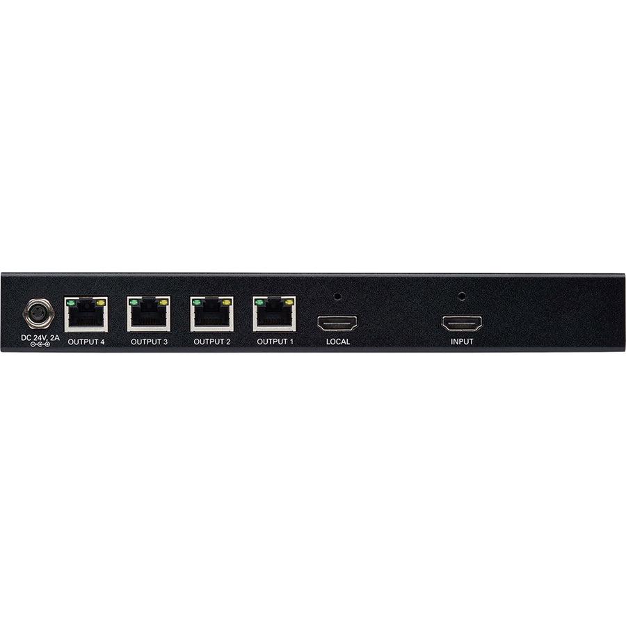 Tripp Lite B127-004-H 4-Port Hdmi Over Cat6 Splitter/Extender, Transmitter For Video/Audio, 4K 60 Hz, Poc, Hdr, 125 Ft., Taa