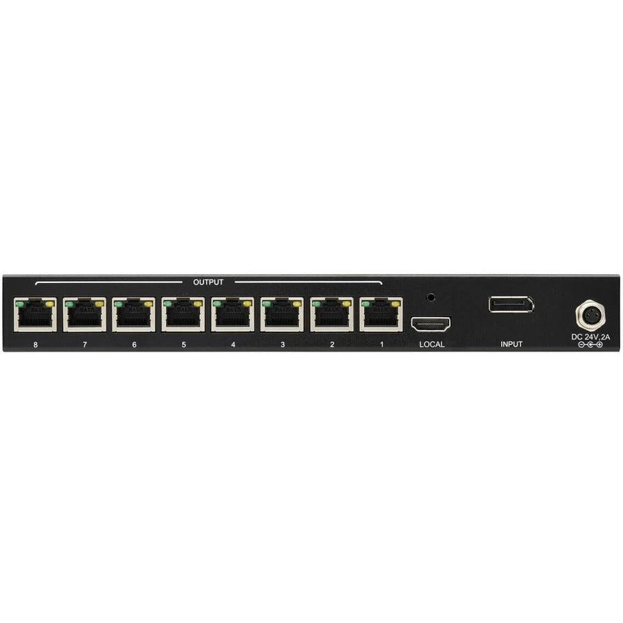 Tripp Lite B127-008-D 8-Port Displayport To Hdmi Over Cat6 Splitter/Extender, Transmitter For Video/Audio, Poc, 4K 60 Hz, 125 Ft. (38 M), Taa