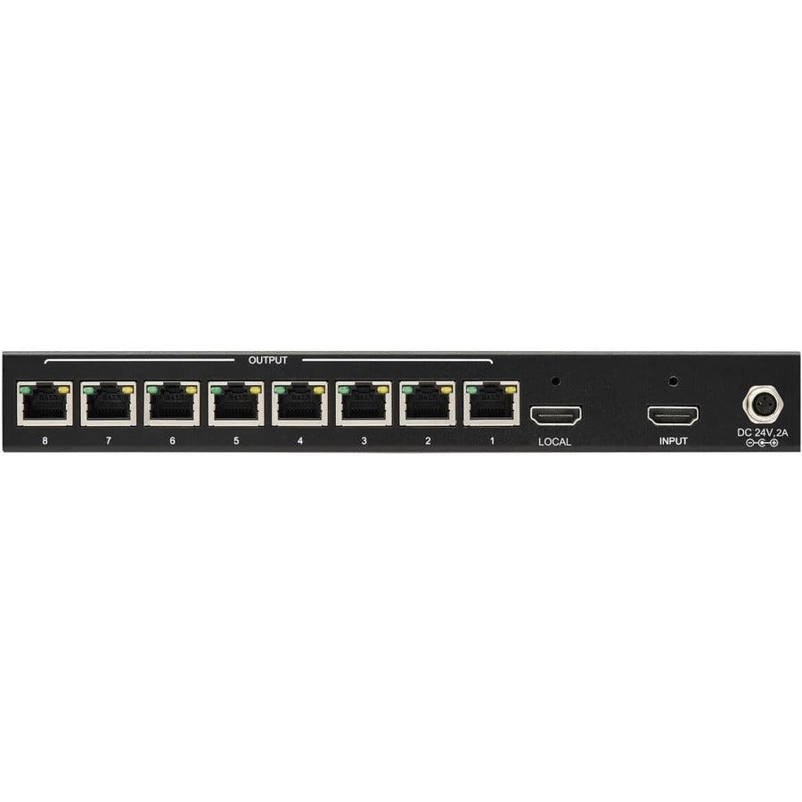 Tripp Lite B127-008-H 8-Port Hdmi Over Cat6 Splitter/Extender, Transmitter For Video/Audio, 4K 60 Hz, Poc, 125 Ft., Taa
