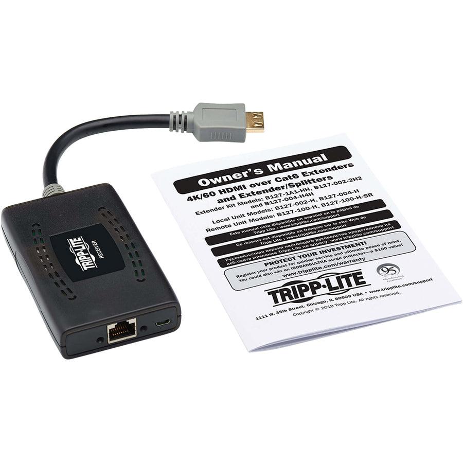 Tripp Lite B127-100-H-Sr Hdmi Over Cat6 Passive Remote Receiver For Video/Audio, 4K 60 Hz, Poc, Hdr, 50 Ft., Taa