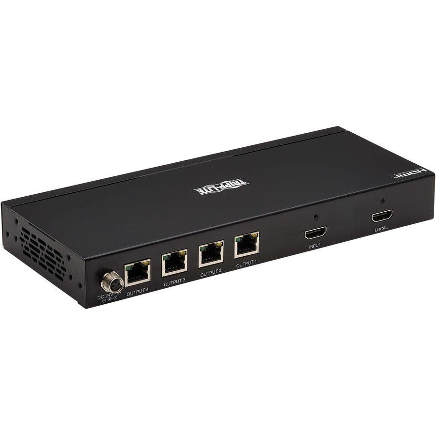 Tripp Lite B127A-004-Bhph3 4-Port Hdmi Over Cat6 Extender Kit, Splitter/3X Pigtail Receivers - 4K 60 Hz, Hdr, 4:4:4, Poc, 230 Ft. (70.1 M), Taa