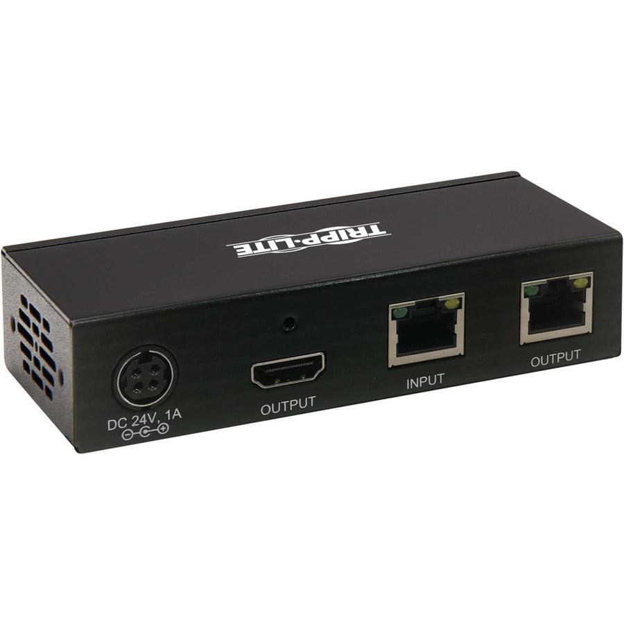 Tripp Lite B127A-110-Bh Hdmi Over Cat6 Receiver With Repeater, 4K 60Hz, Hdr, 4:4:4, Ir Transceiver, Poc, Hdcp 2.2, 230 Ft., Taa