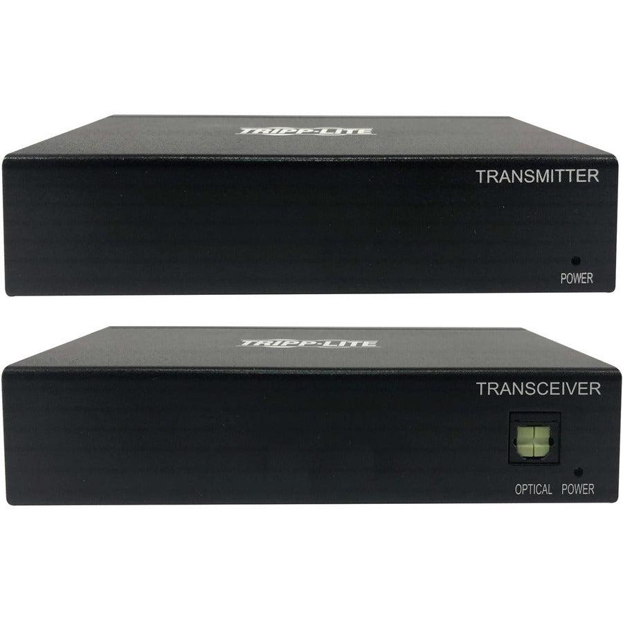 Tripp Lite B127A-111-Bdtd Displayport Over Cat6 Extender Kit, Transmitter And Receiver With Repeater, 4K, 4:4:4, Poc, 230 Ft. (70.1 M), Taa