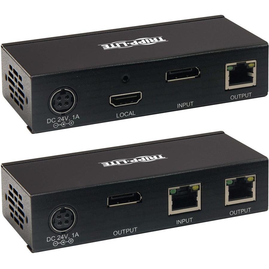Tripp Lite B127A-111-Bdtd Displayport Over Cat6 Extender Kit, Transmitter And Receiver With Repeater, 4K, 4:4:4, Poc, 230 Ft. (70.1 M), Taa