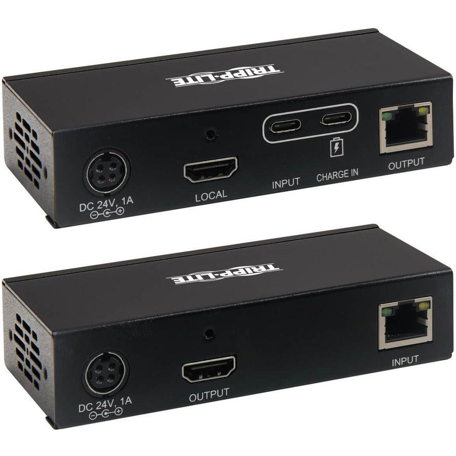Tripp Lite B127A-1A1-Bcbh Usb-C To Hdmi Over Cat6 Extender Kit, Kvm Support, 4K 60Hz, 4:4:4, Usb, Poc, Hdcp 2.2, Up To 230 Ft., Taa