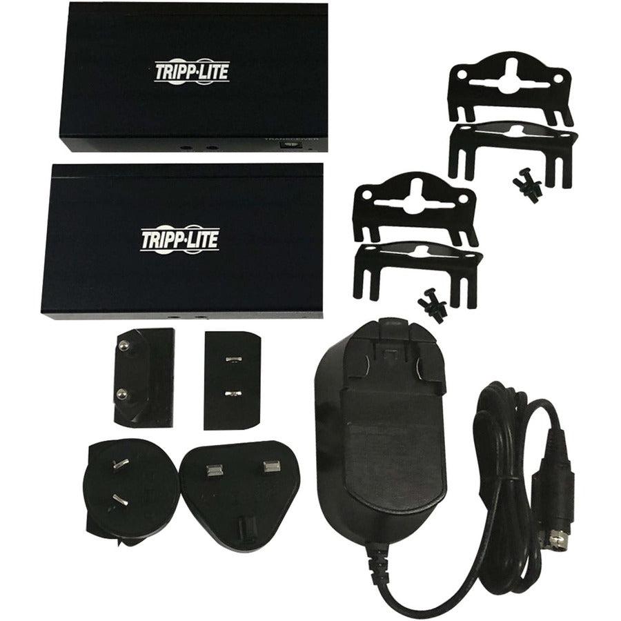 Tripp Lite B127A-1A1-Bdbd Displayport Over Cat6 Extender Kit, Kvm Support, Usb, 4K, Dp1.2A, Poc, Hdcp 2.2, 230 Ft. (70 M), Taa