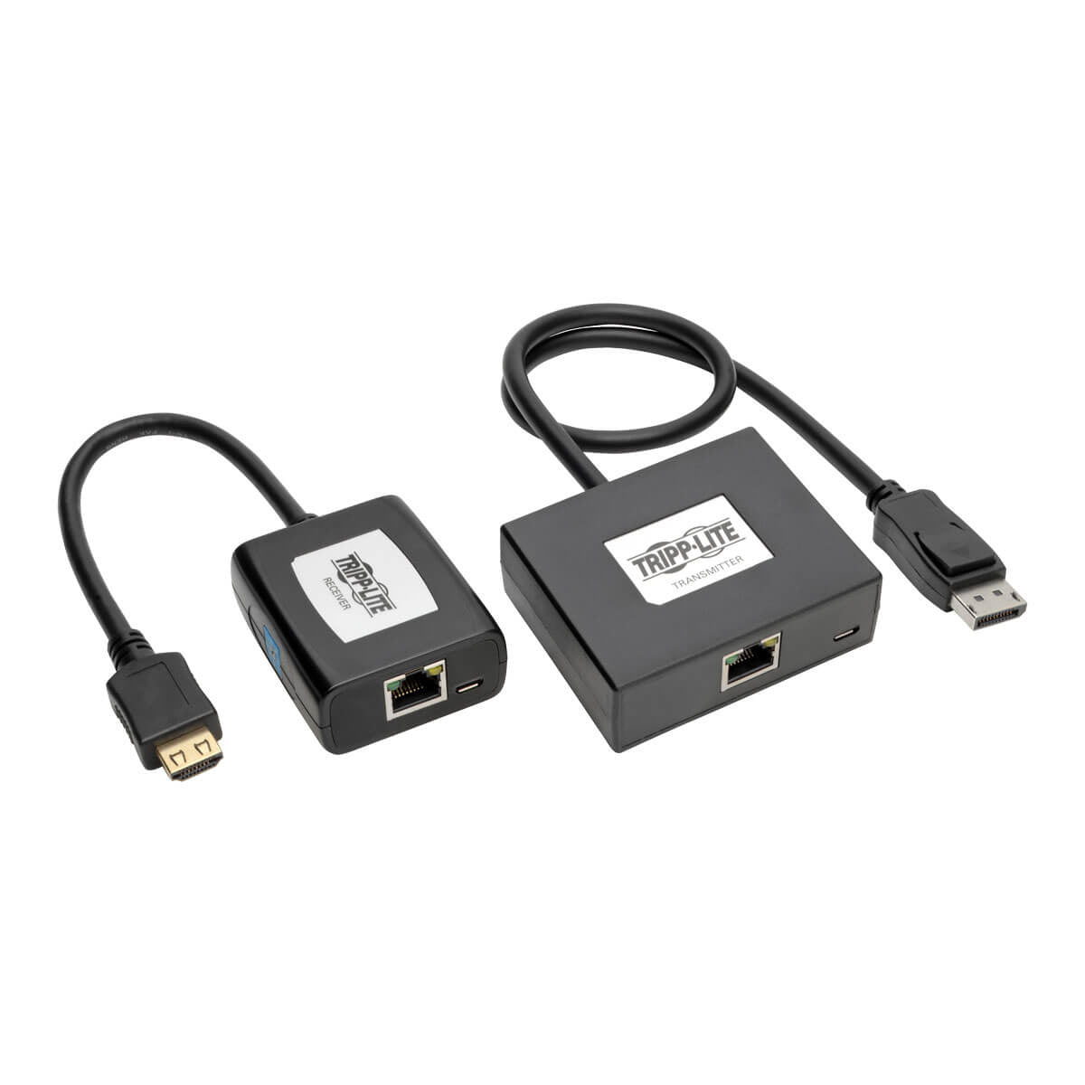 Tripp Lite B150-1A1-Hdmi Displayport To Hdmi Over Cat5/6 Active Extender Kit, Pigtail Transmitter/Receiver For Video/Audio, 150 Ft. (45 M), Taa