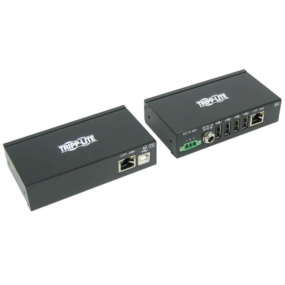 Tripp Lite B203-104-Ind 4-Port Industrial Usb Over Cat6 Extender, Esd Protection, Poc - Usb 2.0, Mountable, 150 Ft. (45.72 M), Taa