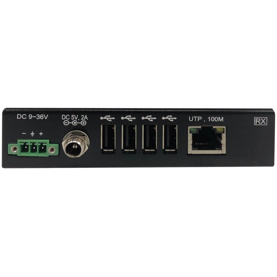 Tripp Lite B203-104-Ind-Er 4-Port Industrial Usb Over Cat6 Extender, Esd Protection, Poc - Usb 2.0, Mountable, 330 Ft., Taa