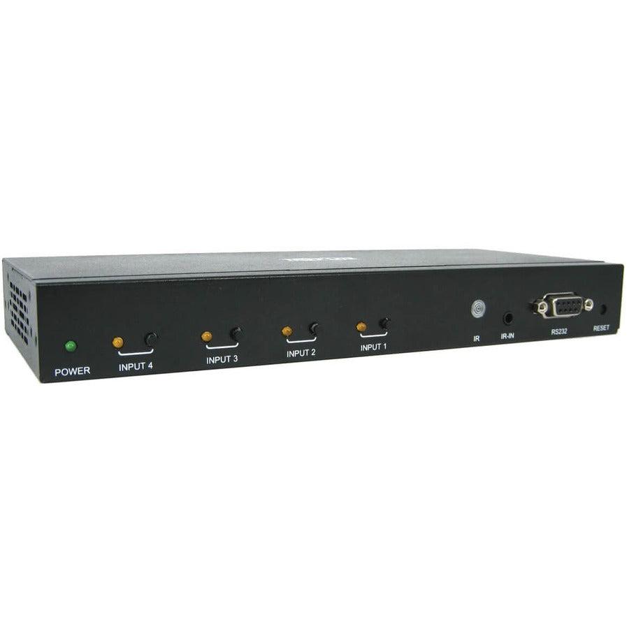 Tripp Lite B320-4X1-Hh-K1 4-Port Hdmi Switch Kit, 4K 60 Hz, 4 Hdmi Inputs To 1 Hdmi Over Cat6 Extender, 50 Ft., Taa