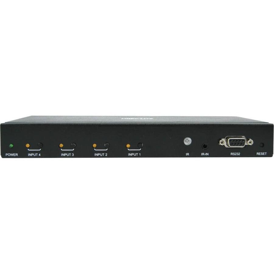Tripp Lite B320-4X1-Hh-K2 4-Port Hdmi Switch Kit, 4K 60 Hz, 4 Hdmi Inputs To 1 Hdmi Over Cat6 Extender, 125 Ft., Taa