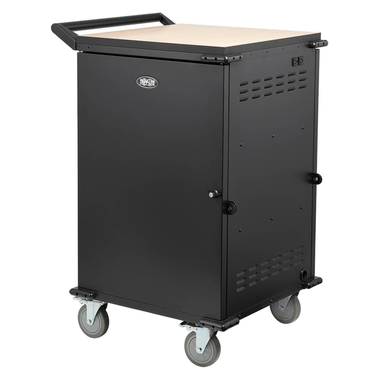 Tripp Lite Cscstorage1 Locking Storage Cart For Mobile Devices And Av Equipment - Black