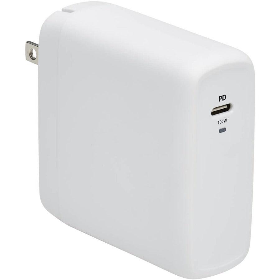 Tripp Lite Compact 1-Port Usb-C Wall Charger - Gan Technology, 100W Pd3.0 Charging, White