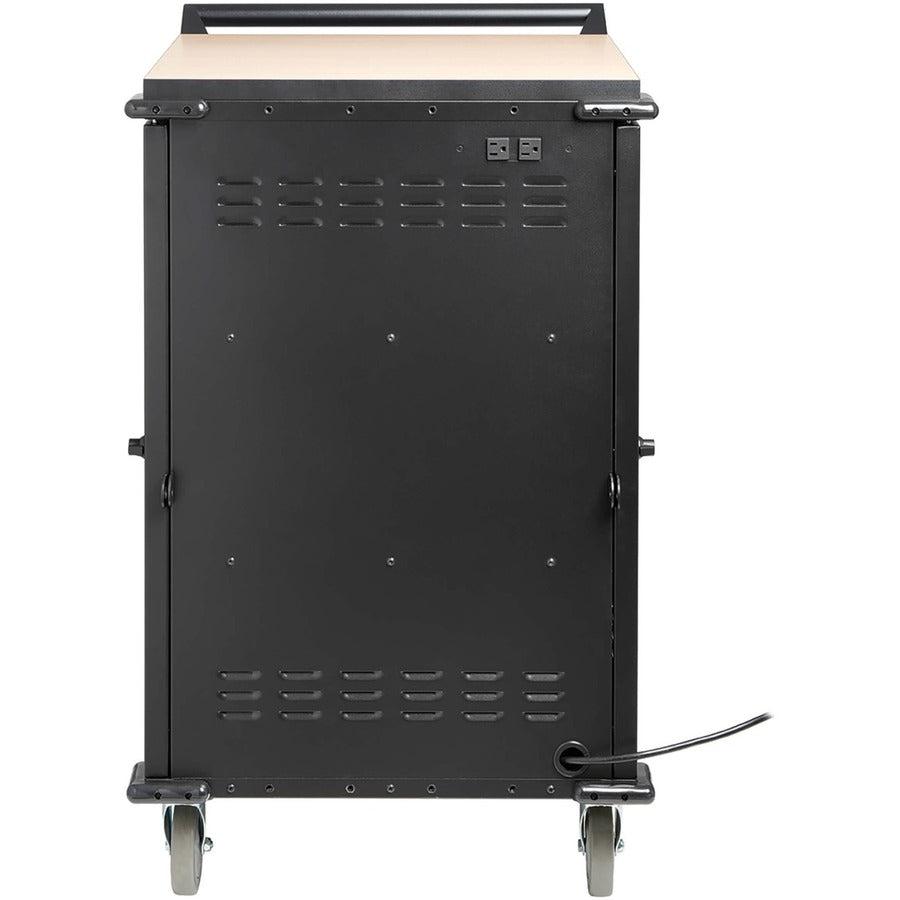 Tripp Lite Cscstorage1 Locking Storage Cart For Mobile Devices And Av Equipment - Black