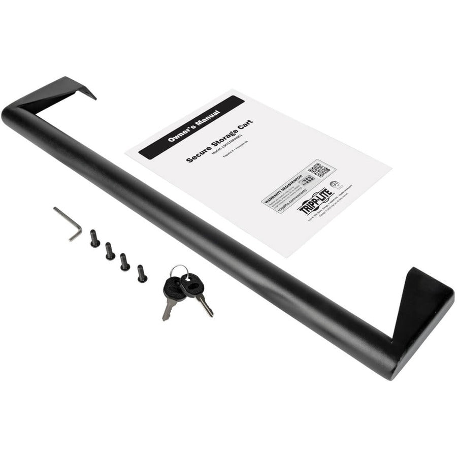 Tripp Lite Cscstorage1 Locking Storage Cart For Mobile Devices And Av Equipment - Black
