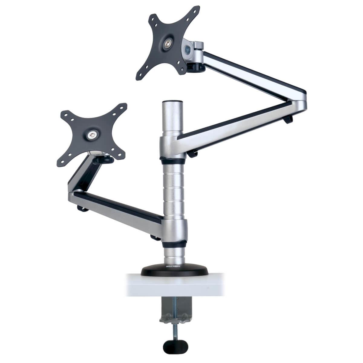 Tripp Lite Ddr1327Dcs Dual Full Motion Flex Arm Desk Clamp For 13" To 27" Monitors