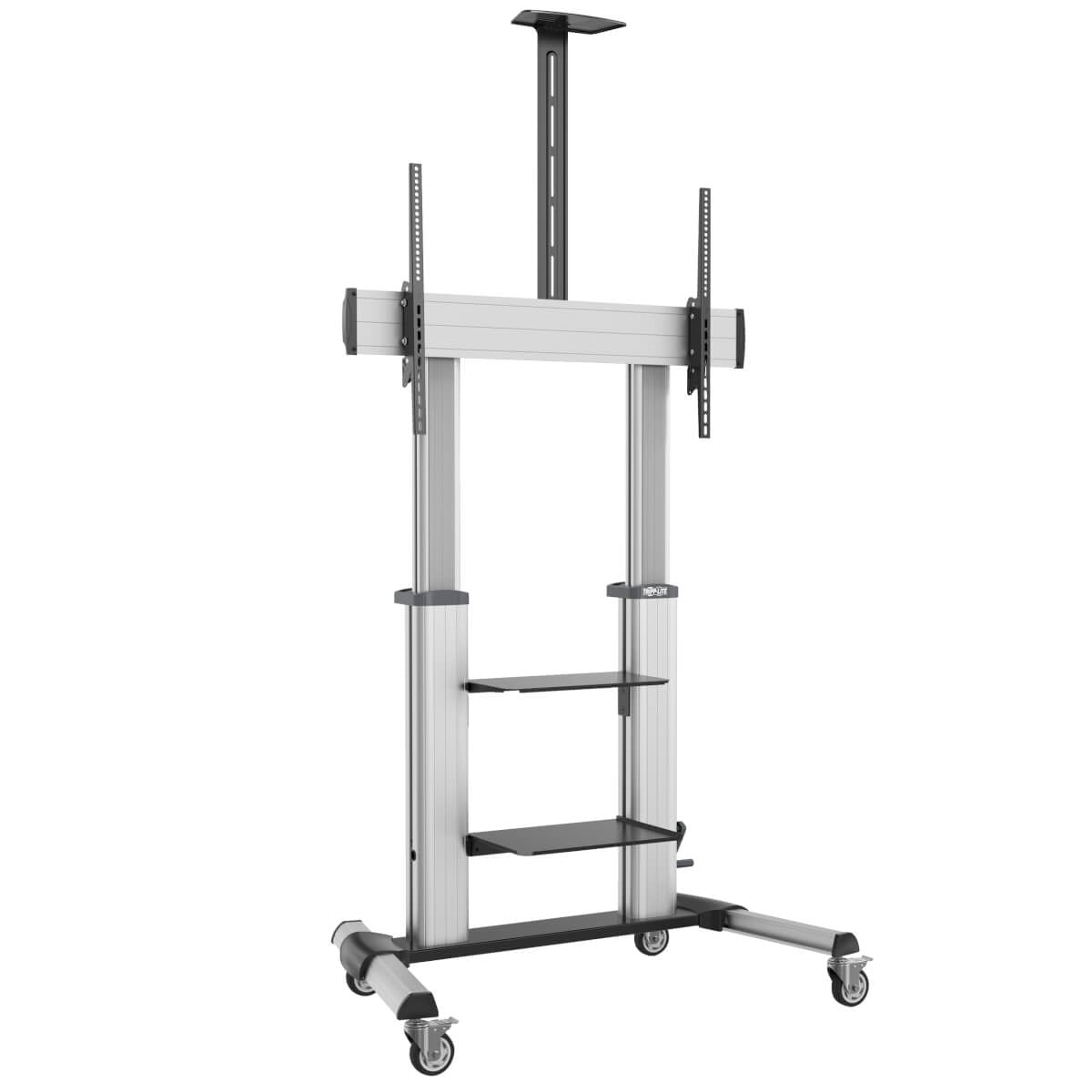 Tripp Lite Dmcs60100Xxck Safe-It Heavy-Duty Rolling Tv Cart With Height-Adjusting Crank Handle For 60 To 100-Inch Displays
