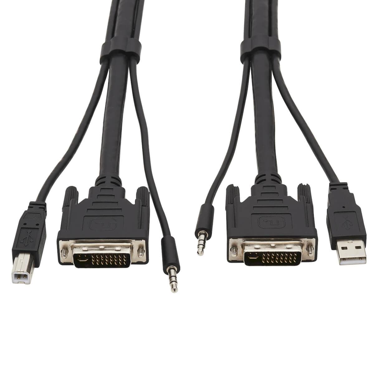 Tripp Lite Dvi Kvm Cable Kit, 3 In 1 - Dvi, Usb, 3.5 Mm Audio (3Xm/3Xm), 6 Ft. (1.83 M)
