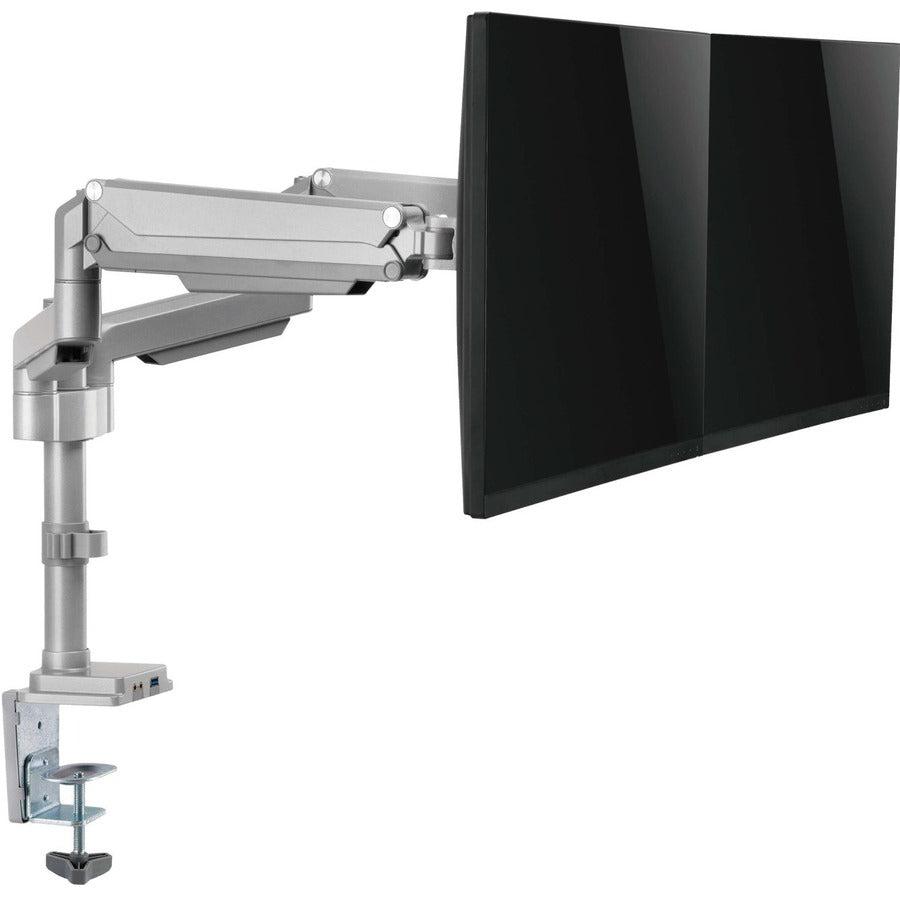Tripp Lite Ddr1732Dal Dual-Display Flex-Arm Mount For 13” To 34” Monitors - Clamp Or Grommet, Usb, Audio Ports