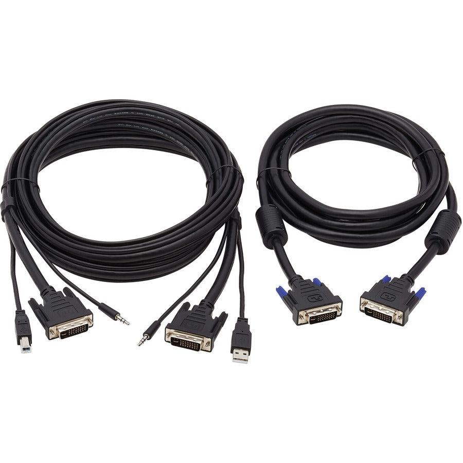 Tripp Lite Dual Dvi Kvm Cable Kit - Dvi, Usb, 3.5 Mm Audio (3Xm/3Xm) + Dvi (M/M), 6 Ft. (1.83 M)