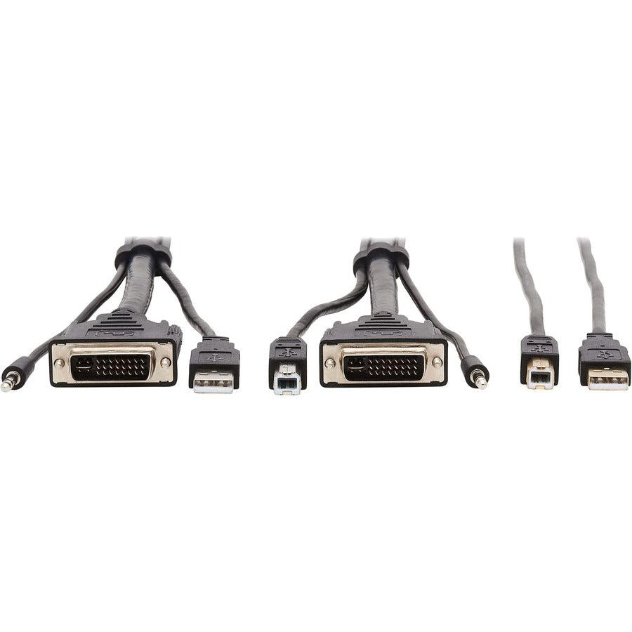 Tripp Lite Dvi Kvm Cable Kit - Dvi, Usb, 3.5 Mm Audio (3Xm/3Xm) + Usb (M/M), 6 Ft. (1.83 M)