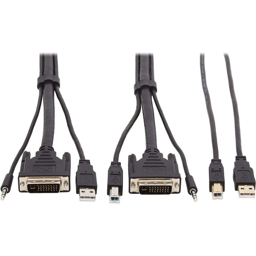 Tripp Lite Dvi Kvm Cable Kit - Dvi, Usb, 3.5 Mm Audio (3Xm/3Xm) + Usb (M/M), 6 Ft. (1.83 M)