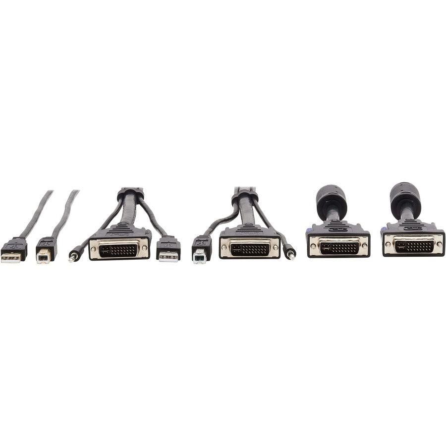 Tripp Lite Dvi Kvm Cable Kit - Dvi, Usb, 3.5 Mm Audio (3Xm/3Xm) + Usb (M/M) + Dvi (M/M), 6 Ft. (1.83 M)