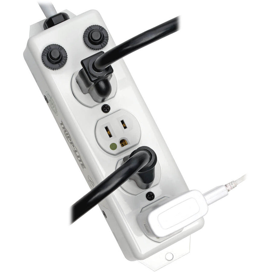 Tripp Lite For Patient-Care Vicinity – Ul 1363A Medical-Grade Power Strip, 4 15A Hospital-Grade Outlets, Safety Covers, 7 Ft. Cord
