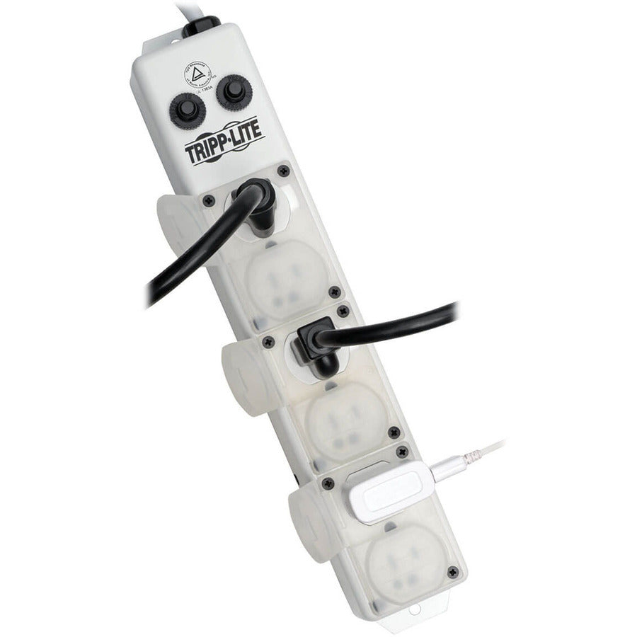 Tripp Lite For Patient-Care Vicinity – Ul 1363A Medical-Grade Power Strip, 6 15A Hospital-Grade Outlets, Safety Covers, 7 Ft. Cord