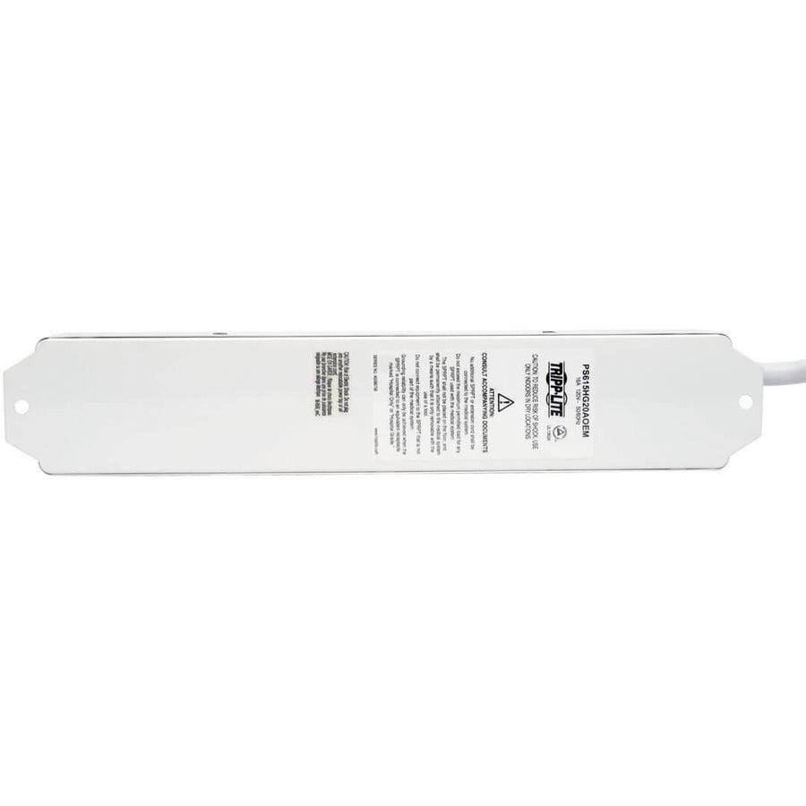 Tripp Lite For Patient-Care Vicinity - Ul 1363A Medical-Grade Power Strip, 6 20A Hospital-Grade Outlets, Safety Covers, 7 Ft. Cord