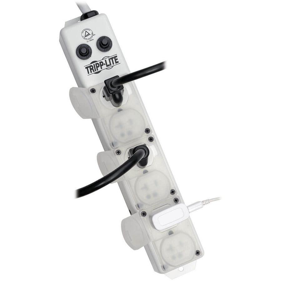 Tripp Lite For Patient-Care Vicinity - Ul 1363A Medical-Grade Power Strip, 6 20A Hospital-Grade Outlets, Safety Covers, 7 Ft. Cord