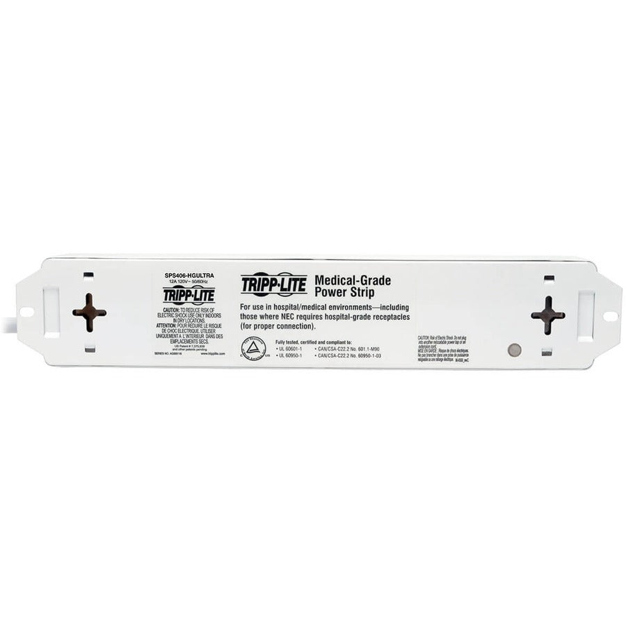 Tripp Lite For Patient-Care Vicinity - Ul 60601-1 Medical-Grade Power Strip With Surge Protection And 4 Hospital Grade Outlets, 1410 Joules