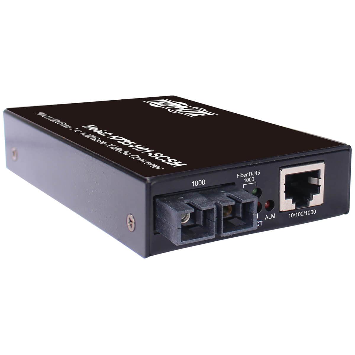 Tripp Lite Hardened Gigabit Fiber Media Converter - Industrial RJ45/SC Singlemode | TecISoft N785-H01-SCSM