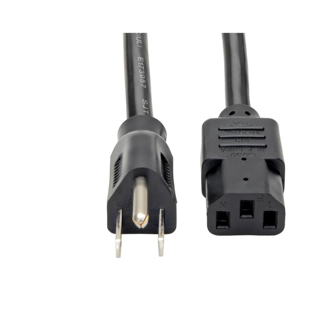 Tripp Lite Heavy-Duty Computer Power Cord Lead Cable, 15A, 14Awg (Nema 5-15P To Iec-320-C13), 0.61 M (2-Ft.)