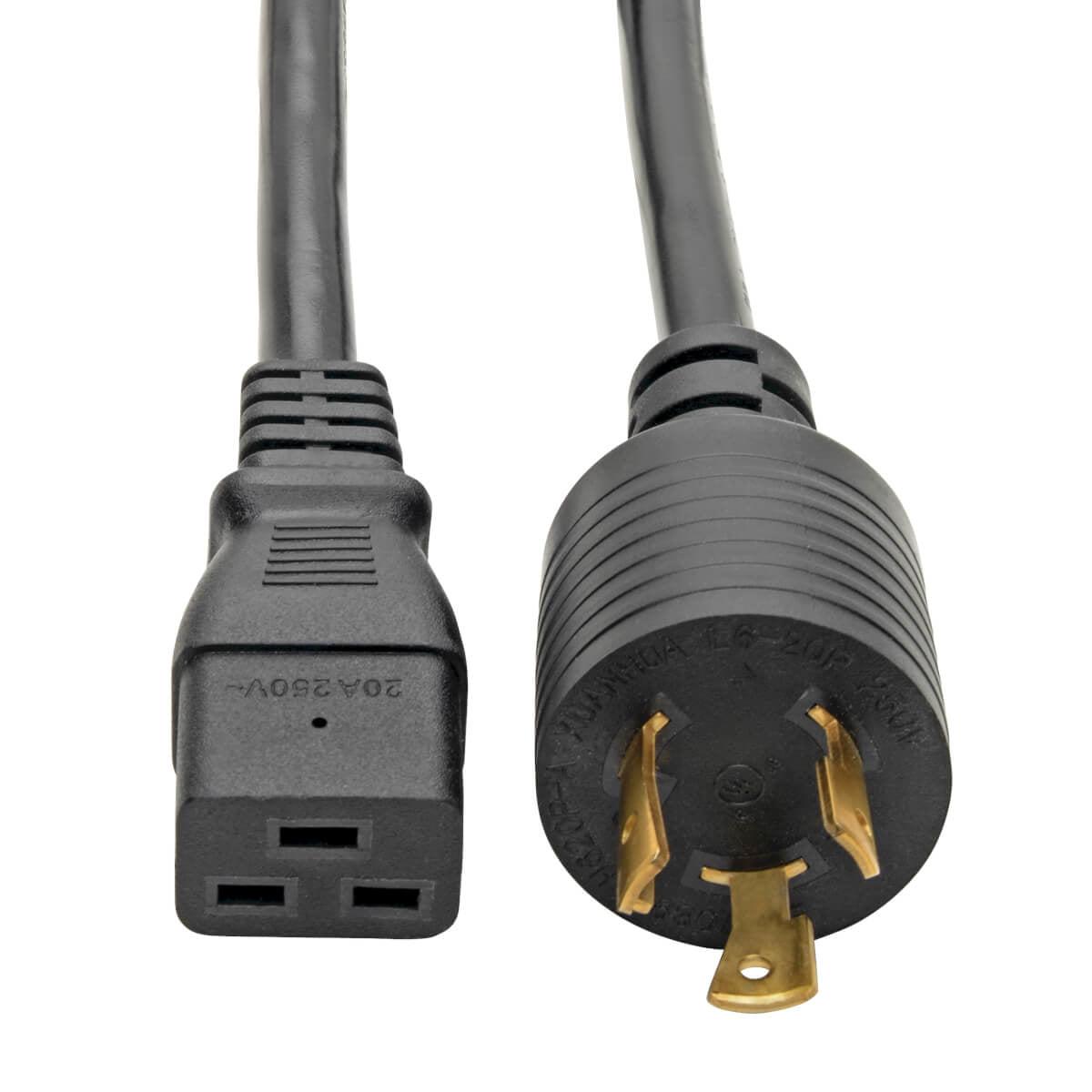 Tripp Lite Heavy-Duty Power Extension Cord, 20A, 12Awg (Iec-320-C19 To Nema L6-20P), 6-Ft.