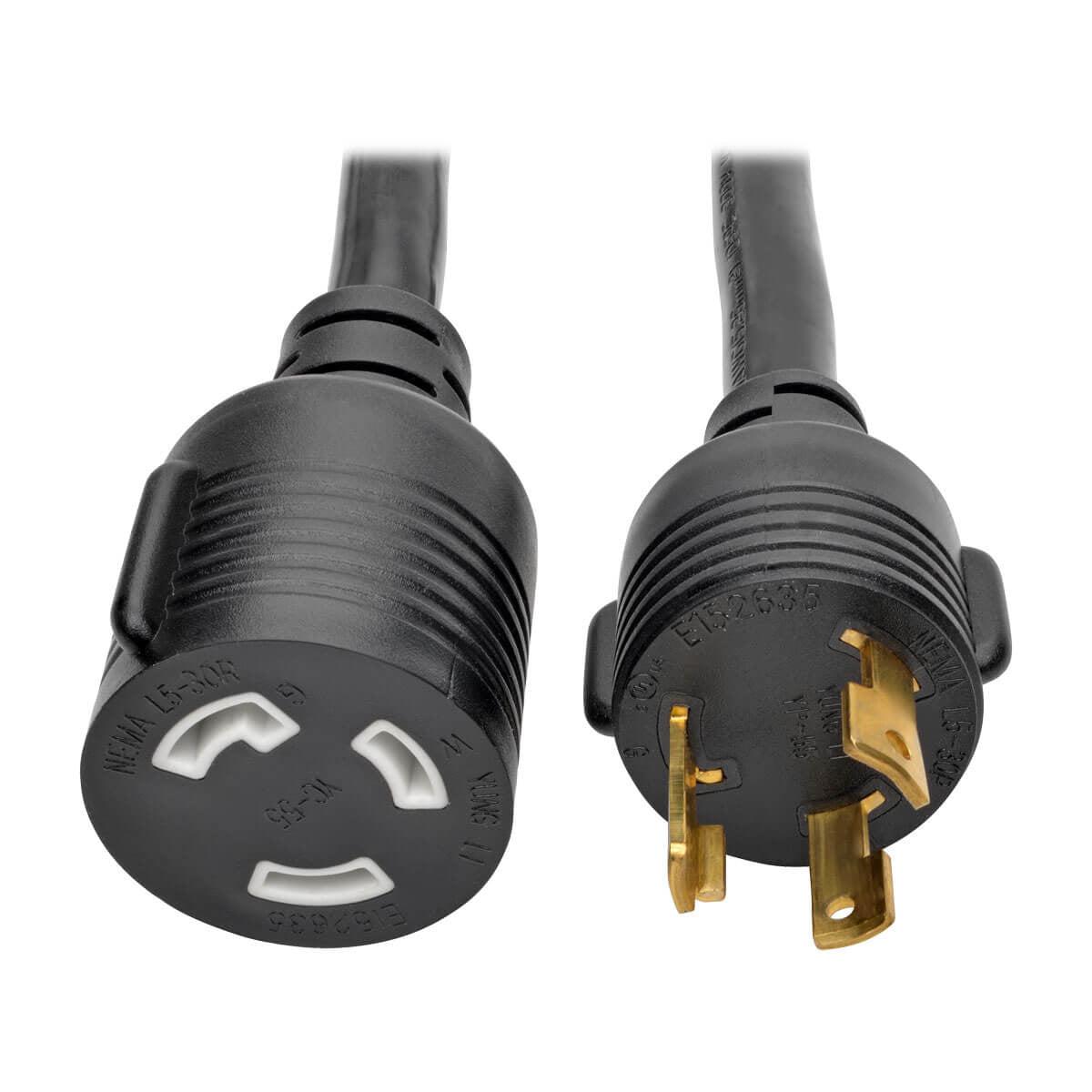 Tripp Lite Heavy-Duty Power Extension Cord, 30A, 10 Awg (Nema L5-30P To Nema L5-30R), Locking Connectors, 6 Ft.
