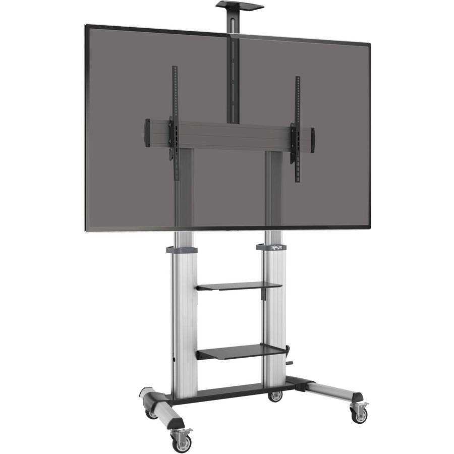 Tripp Lite Heavy-Duty Rolling TV Stand - Height Adjustable 60-100 Inch Displays | TecISoft DMCS60100XXCK