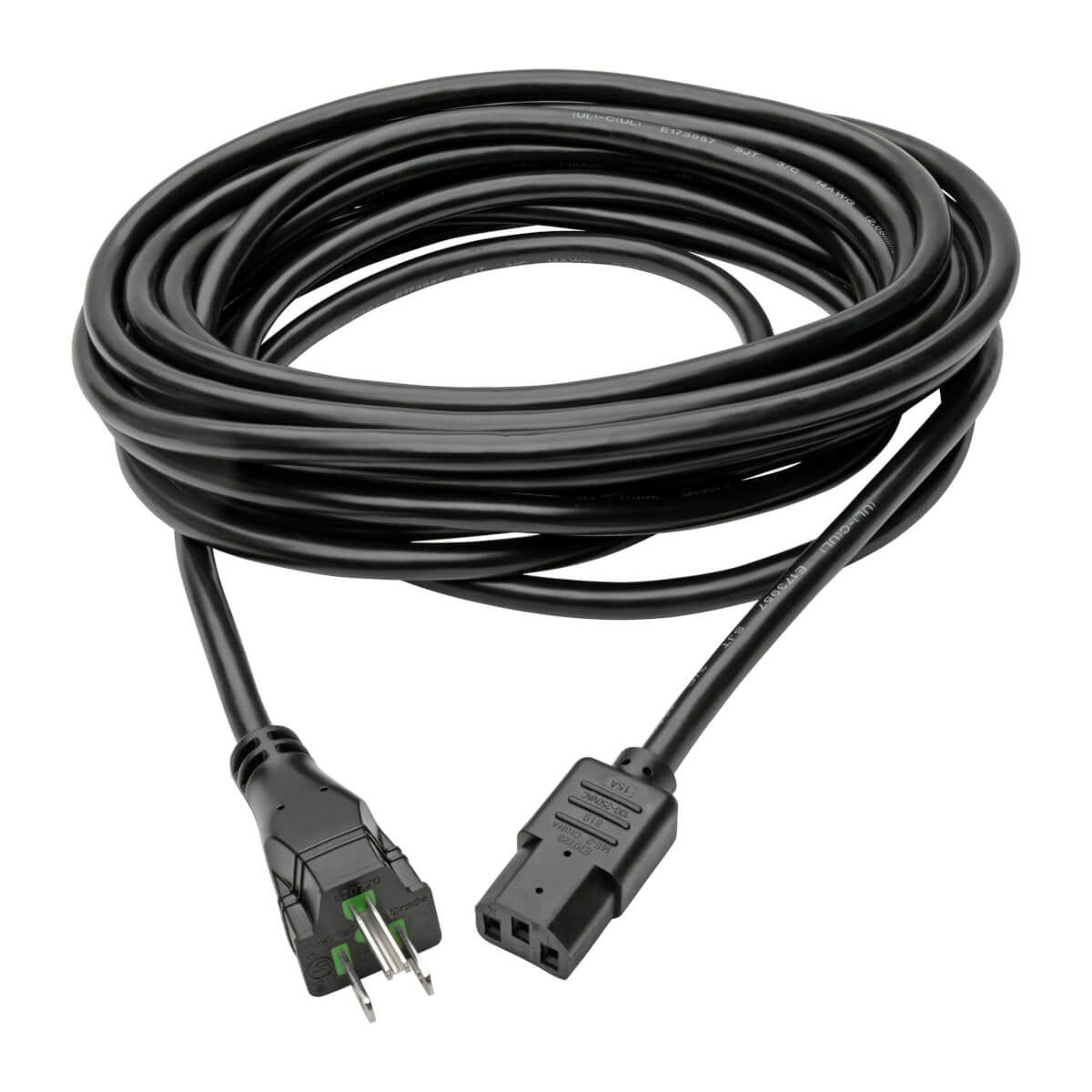 Tripp Lite Hospital-Grade Computer Power Cord Lead Cable, 15A, 14Awg (Nema 5-15P To Iec-320-C13), 7.62 M (25-Ft.)