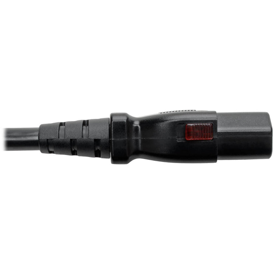 Tripp Lite Hospital-Grade Power Cord, Nema 5-15P To Locking Iec C13 - Green Dot, 10A, 125V, 18 Awg, 10 Ft., Black