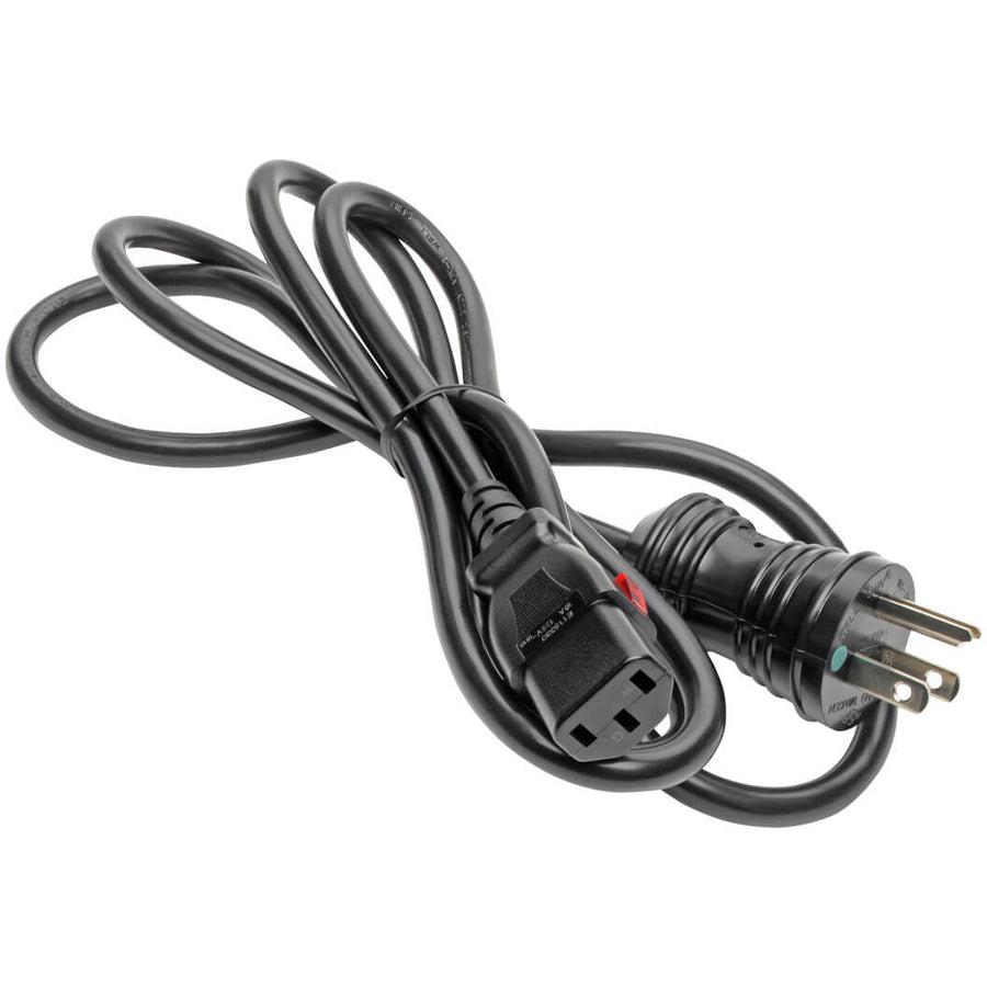 Tripp Lite Hospital-Grade Power Cord, Nema 5-15P To Locking Iec C13 - Green Dot, 10A, 125V, 18 Awg, 6 Ft., Black