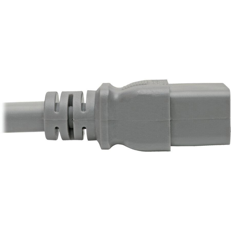 Tripp Lite Hospital-Grade Power Cord, Nema 5-20P To C19 - Heavy Duty, Green Dot, 20A, 125V, 12 Awg, 6 Ft., Gray