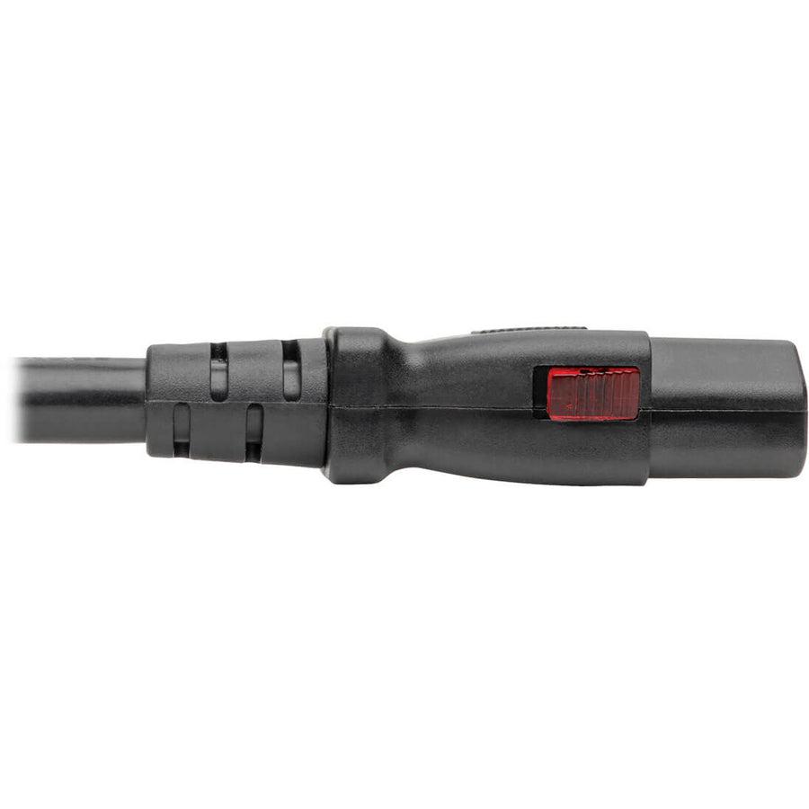 Tripp Lite Iec-320-C13 To Nema 5-15P Power Cord – Locking C13 Connector, 15A, 125V, 14 Awg, 6 Ft., Black