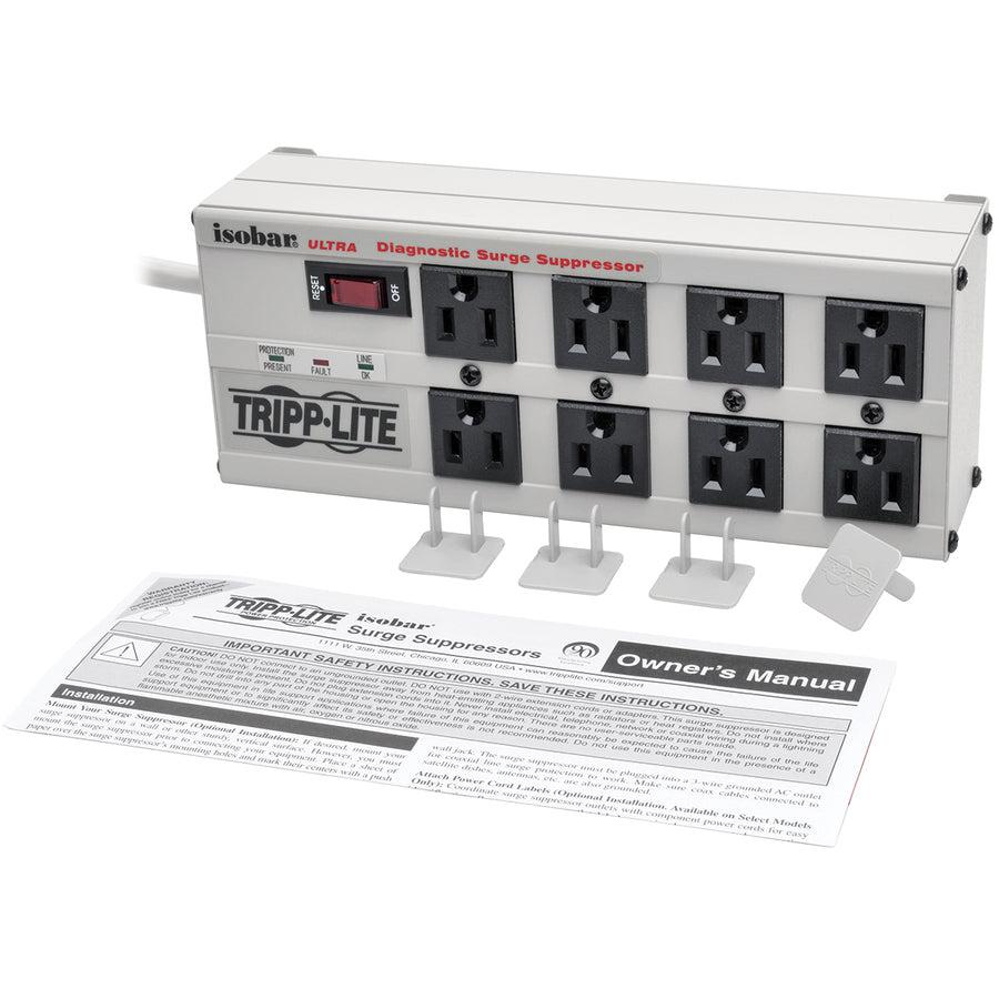 Tripp Lite Isobar Surge Suppressor White 8 Ac Outlet(S) 120 V 7.5 M
