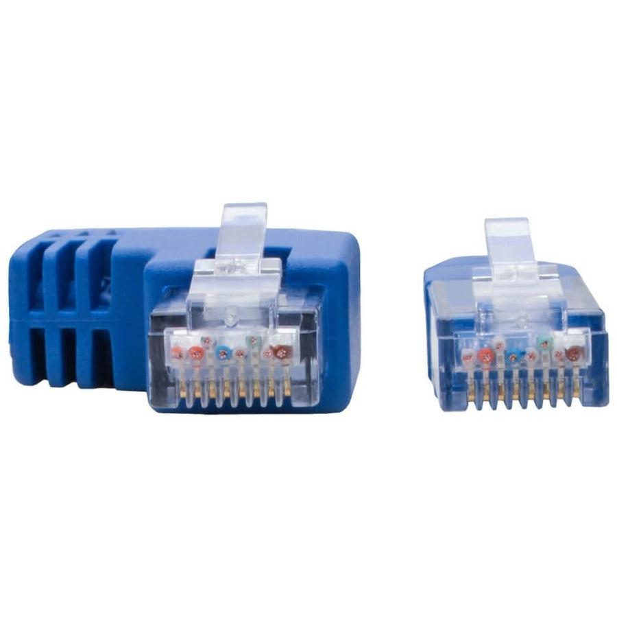 Tripp Lite Left-Angle Cat6 Gigabit Molded Utp Ethernet Patch Cable (Rj45 Left-Angle M To Rj45 M), Blue, 0.31 M