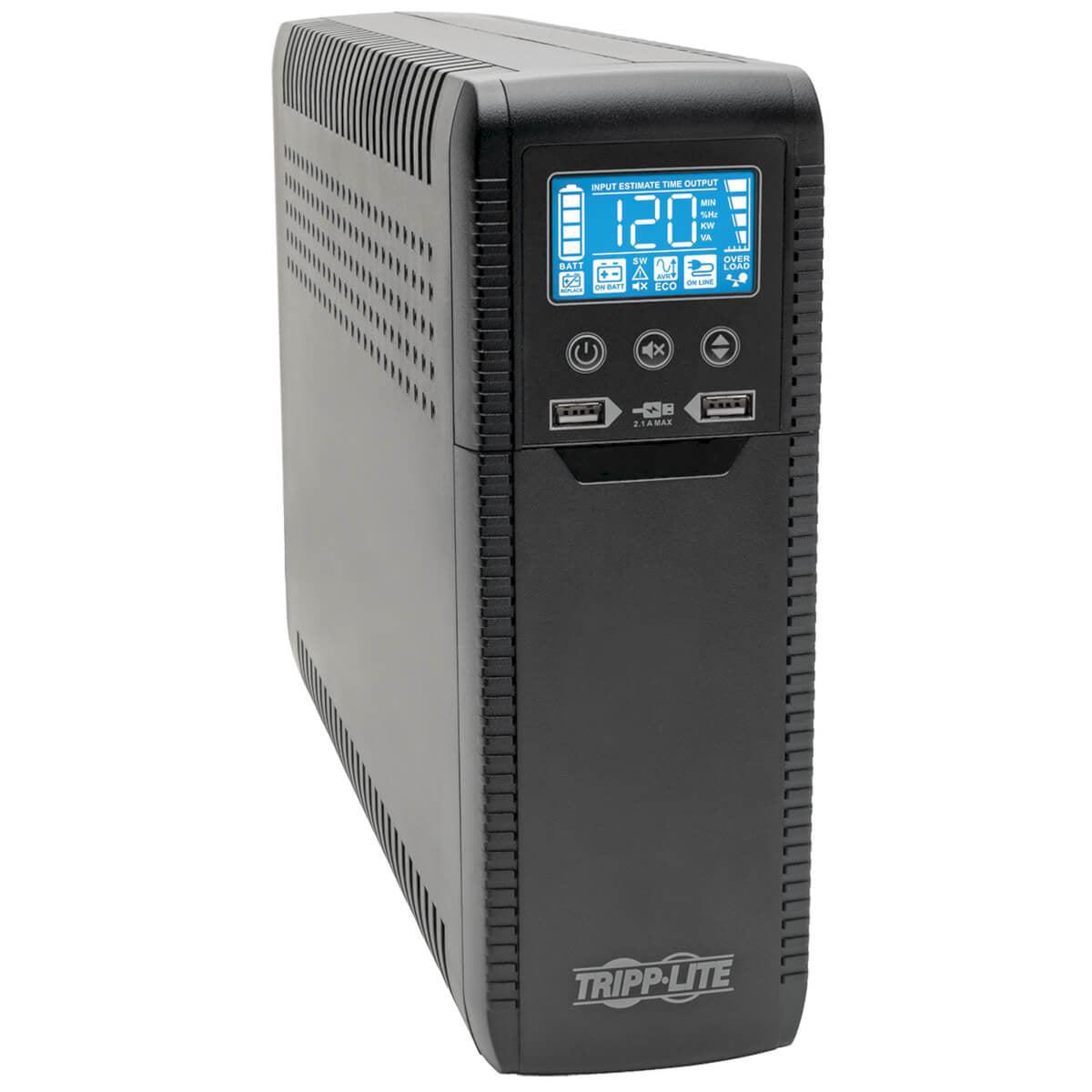 Tripp Lite Line Interactive Ups With Usb And 10 Outlets - 120V, 1300Va, 720W, 50/60 Hz, Avr, Eco Series, Energy Star